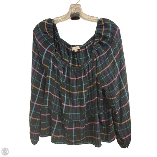Top Long Sleeve By Loft In Multi-colored, Size: L