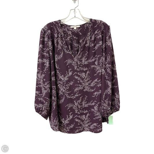 Top Long Sleeve By Fun 2 Fun In Purple, Size: 3x
