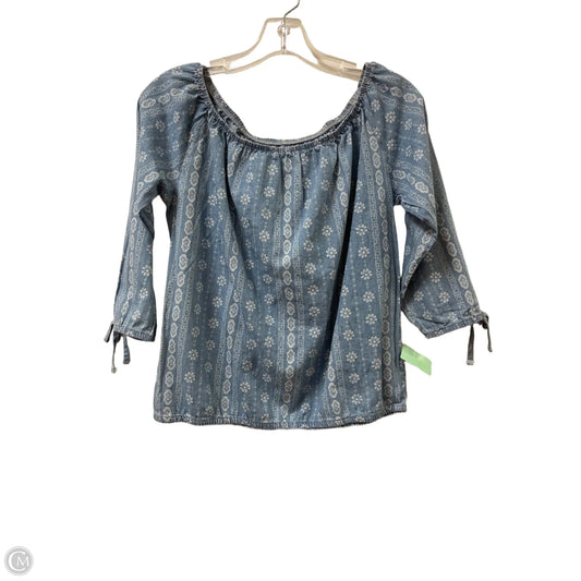 Top Long Sleeve By True Craft In Blue, Size: Xl