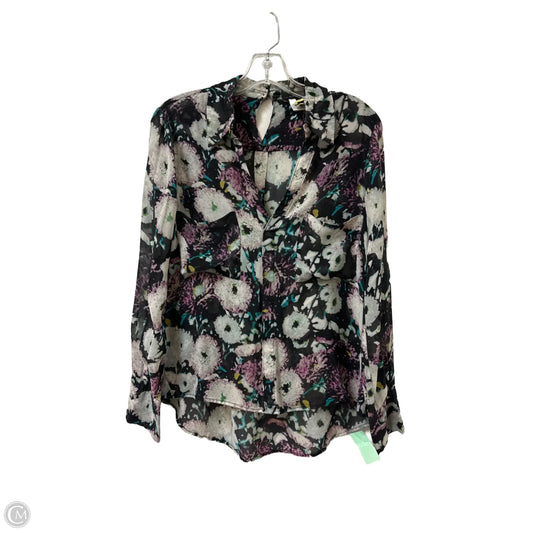 Top Long Sleeve By Bcbgmaxazria In Multi-colored, Size: S
