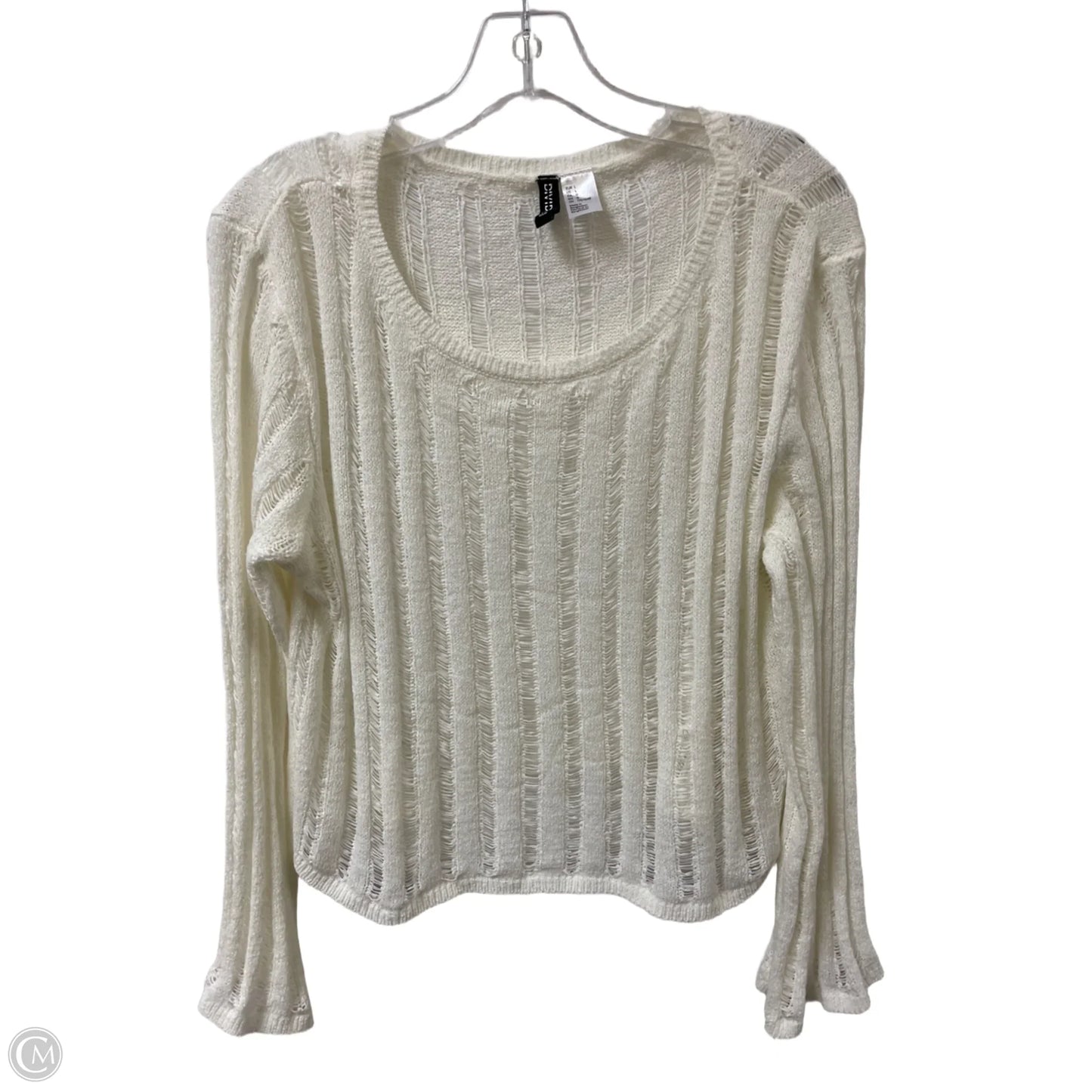 Top Long Sleeve By Divided In Cream, Size: L