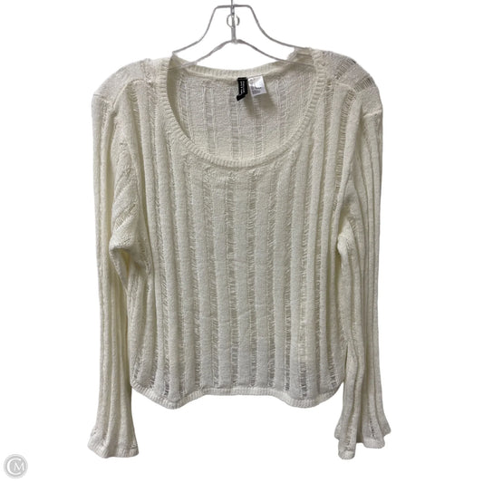 Top Long Sleeve By Divided In Cream, Size: L