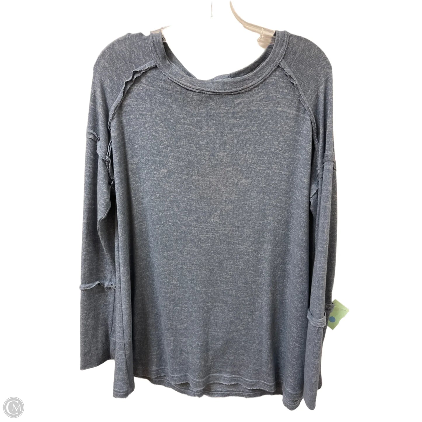 Top Long Sleeve By Easel In Blue, Size: S