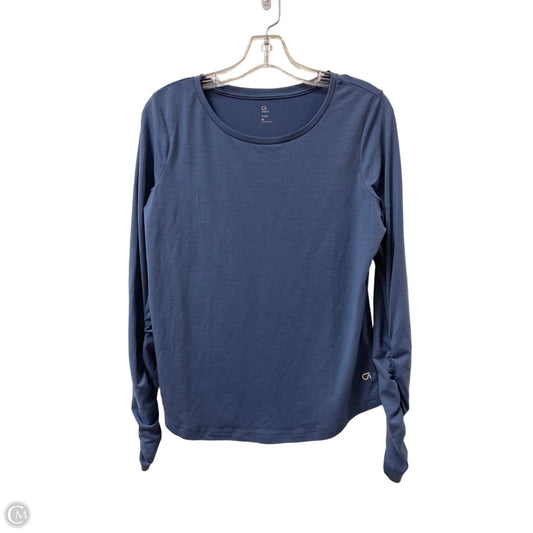 Athletic Top Long Sleeve Collar By Gapfit In Blue, Size: M