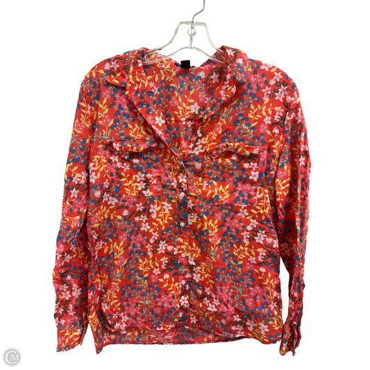Blouse Long Sleeve By Gap In Red, Size: M