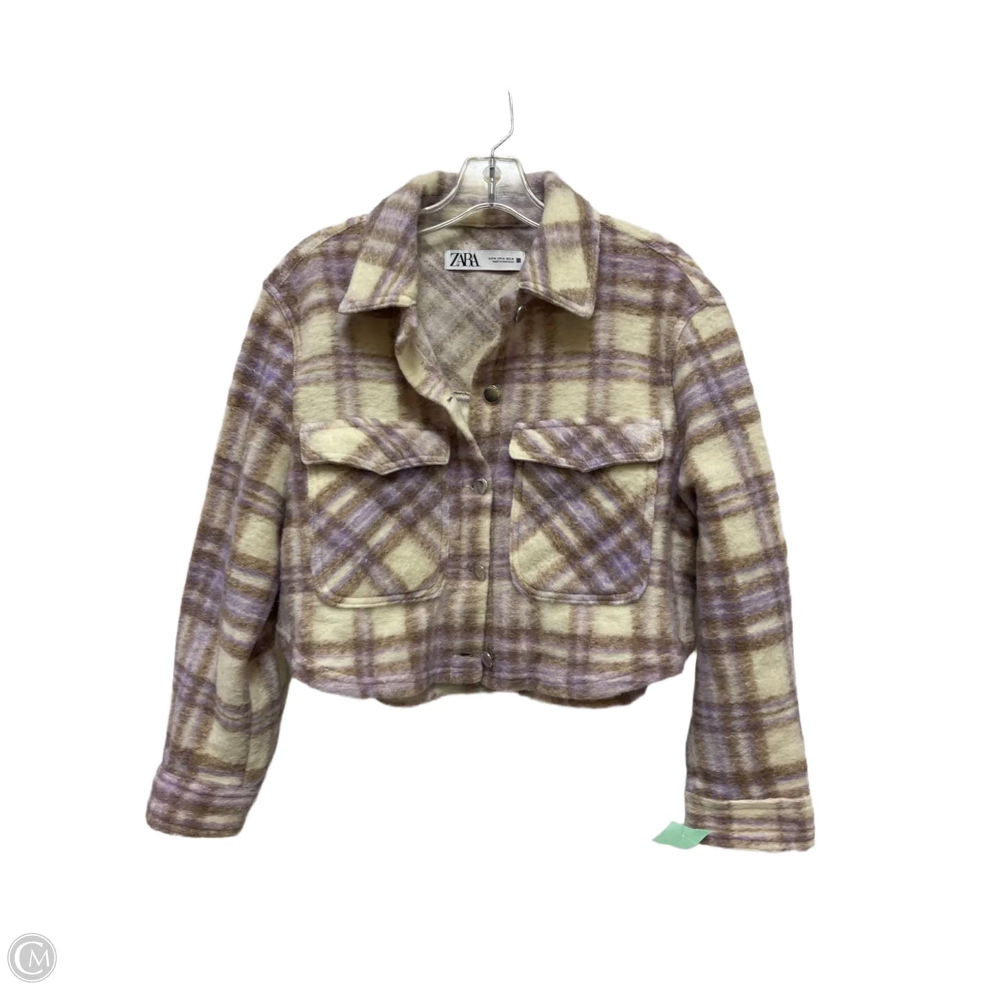 Jacket Other By Zara In Purple & Tan, Size: M