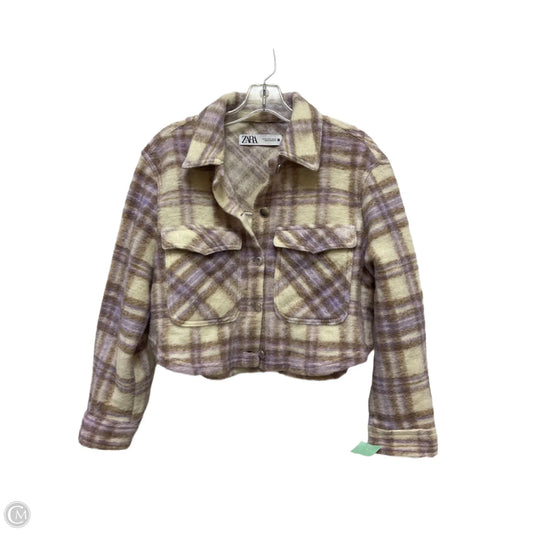 Jacket Other By Zara In Purple & Tan, Size: M
