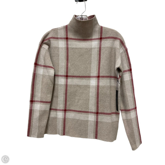 Sweater By Tahari By Arthur Levine In Cream & Red, Size: Xs
