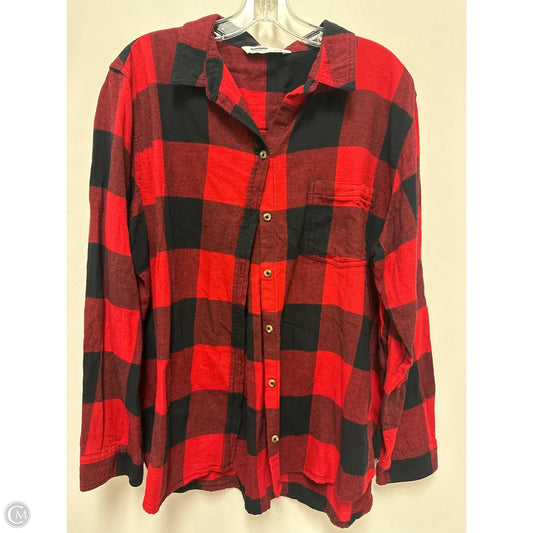 Blouse Long Sleeve By Sonoma In Red, Size: Xl