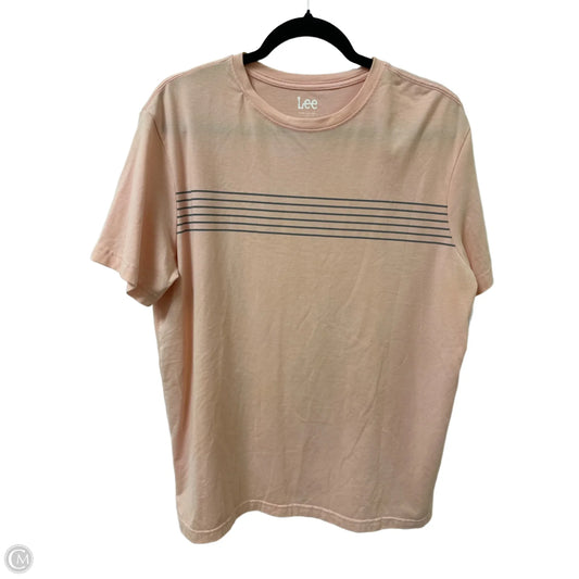 Top Short Sleeve By Lee In Pink, Size: L