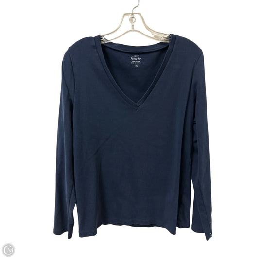 Top Long Sleeve By J. Crew In Navy, Size: Xl