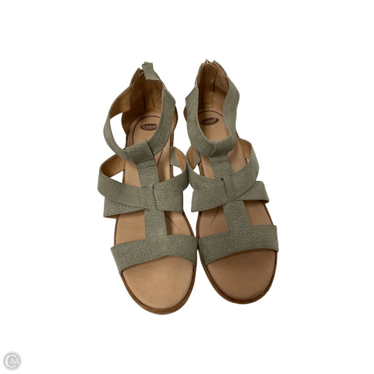 Sandals Heels Wedge By Dr Scholls In Green, Size: 11