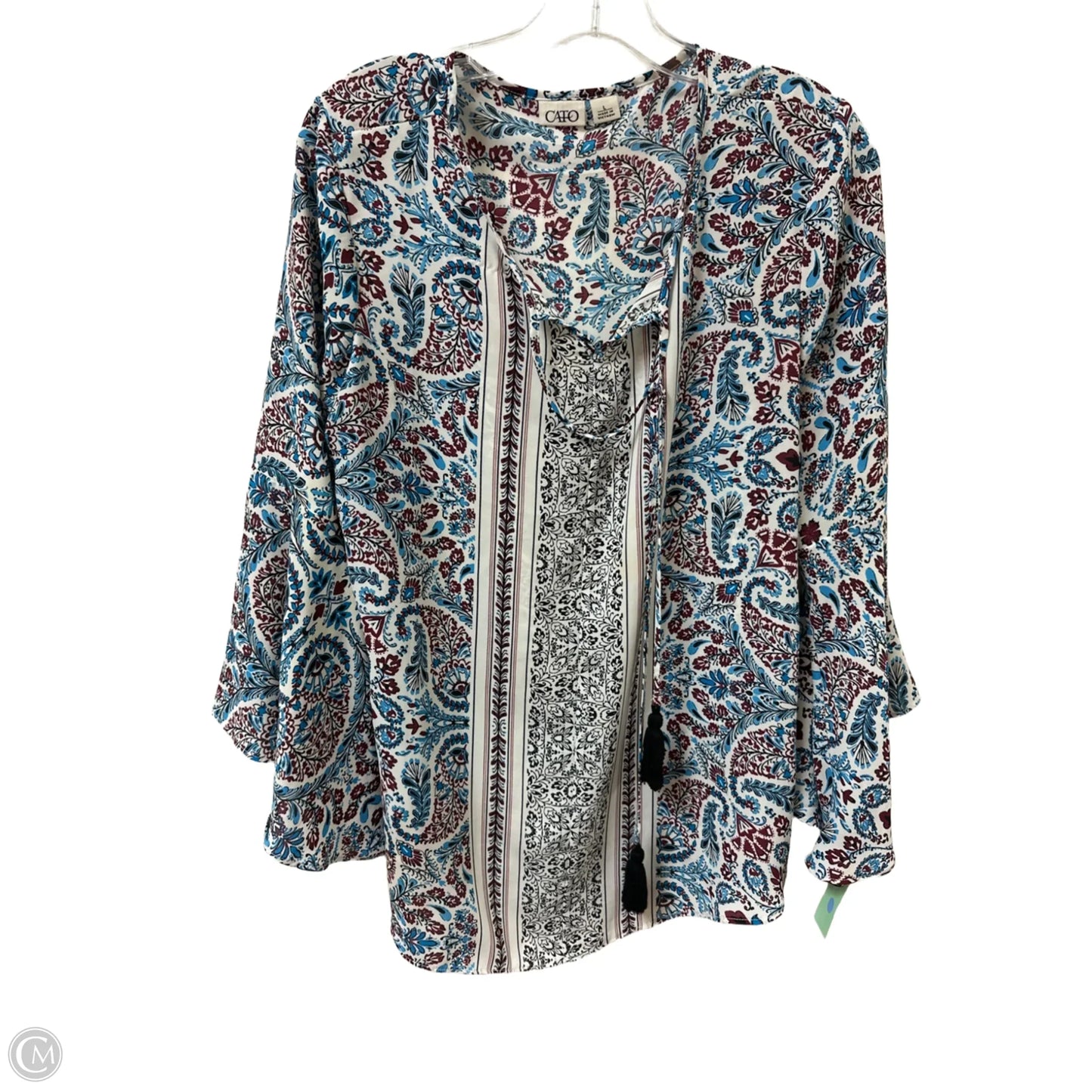 Top Long Sleeve By Cato In Blue & Purple, Size: L