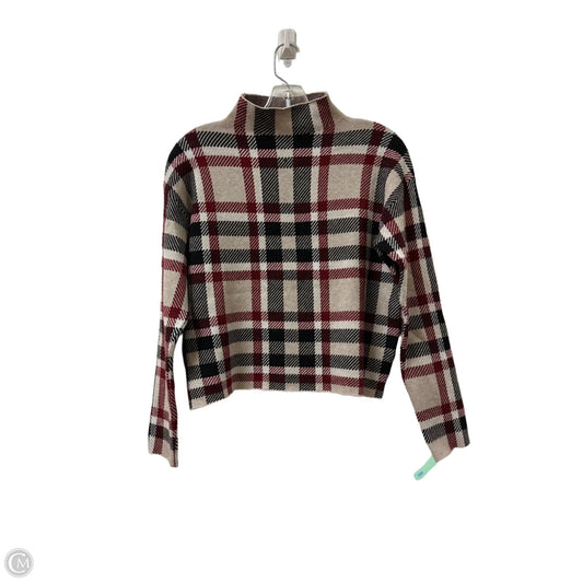 Sweater By Max Studio In Red & Tan, Size: Xs