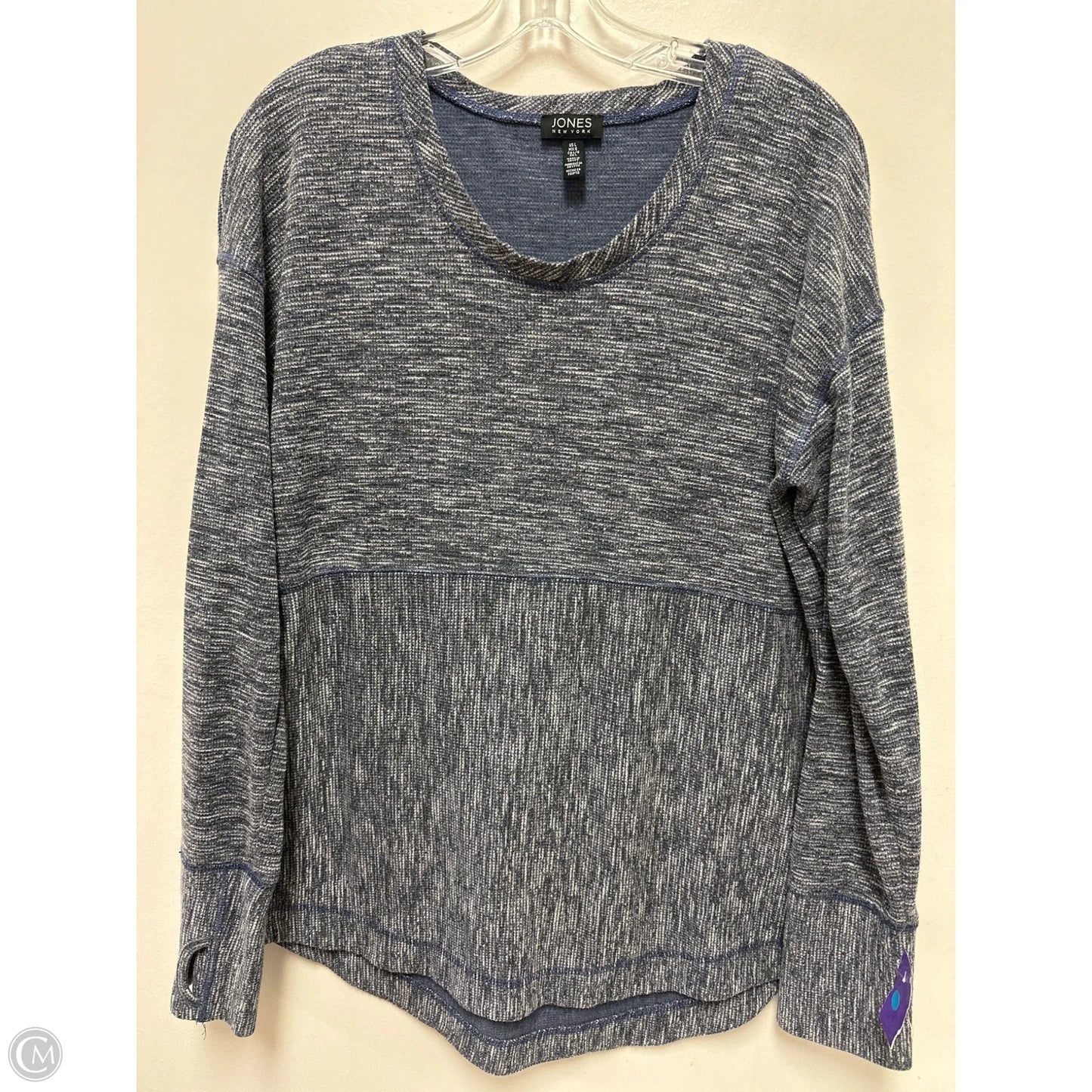 Top Long Sleeve By Jones New York In Blue, Size: L