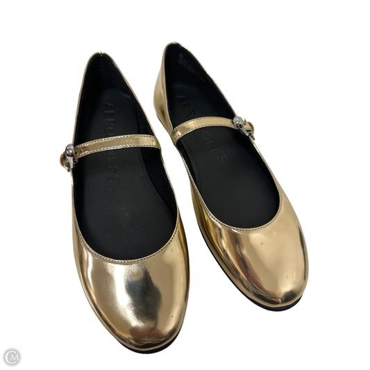 Shoes Flats By Aeropostale In Gold, Size: 8