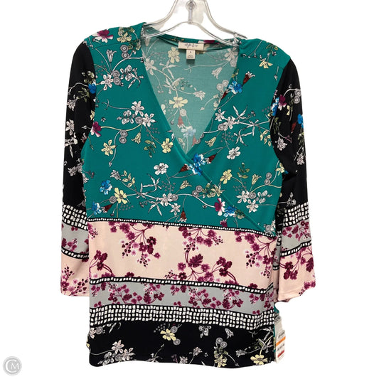 Top Long Sleeve By Style And Company In Multi-colored, Size: S