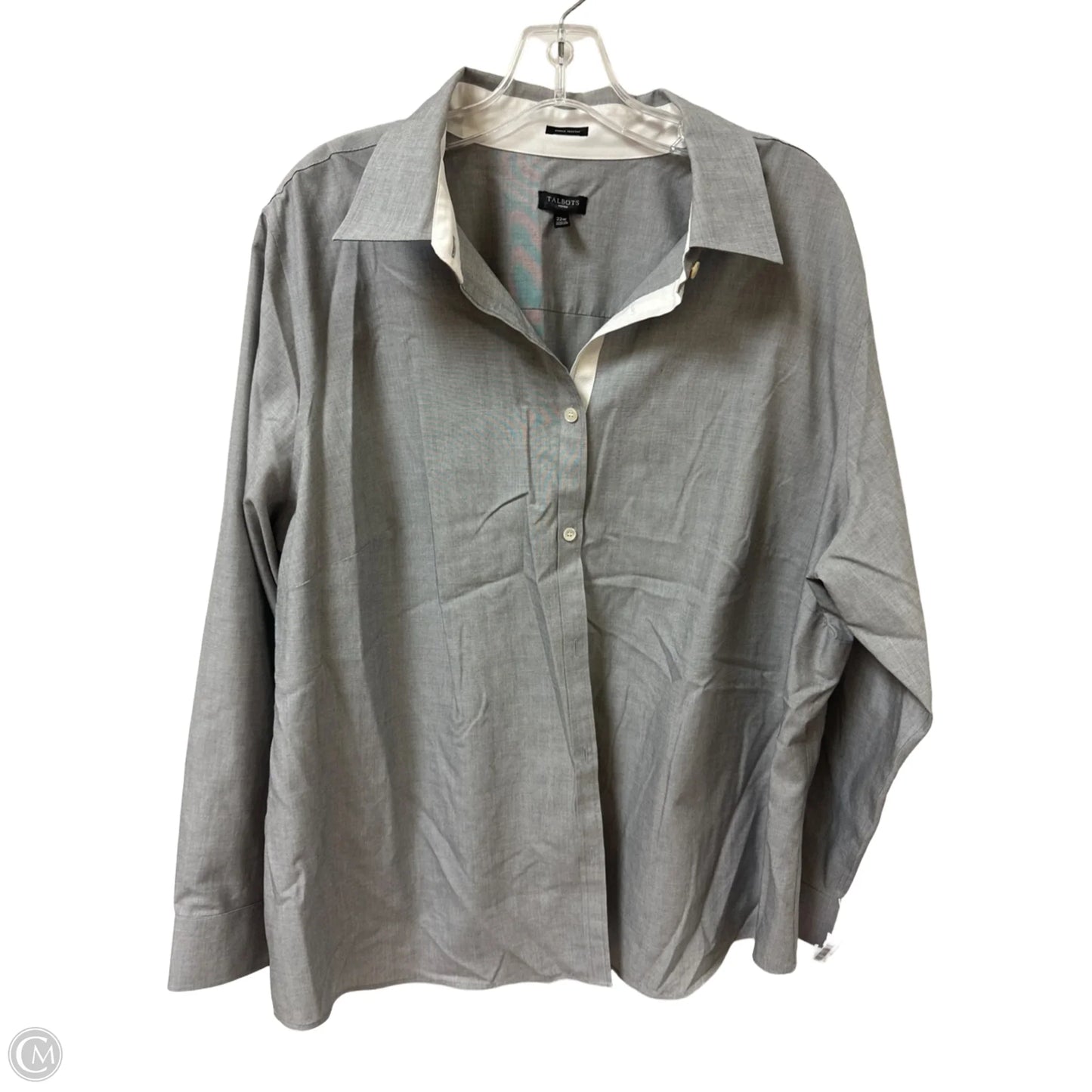 Blouse Long Sleeve By Talbots In Grey, Size: 4x