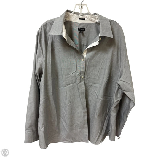 Blouse Long Sleeve By Talbots In Grey, Size: 4x