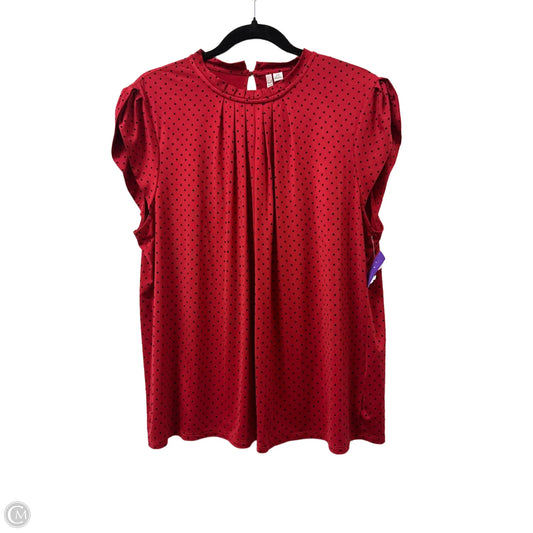 Top Sleeveless By Elle In Polkadot Pattern, Size: 1x
