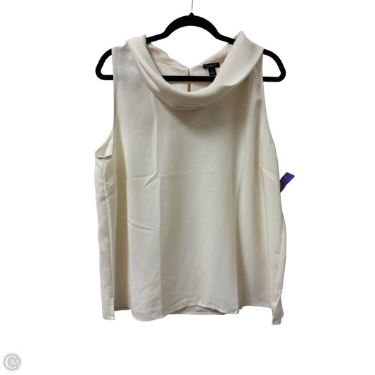 Top Sleeveless By Ann Taylor In Cream, Size: Xl