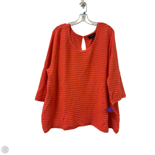 Sweater By Lane Bryant In Orange, Size: 3x