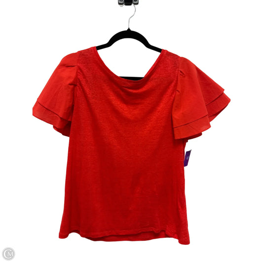 Top Short Sleeve By Laundry In Red, Size: S
