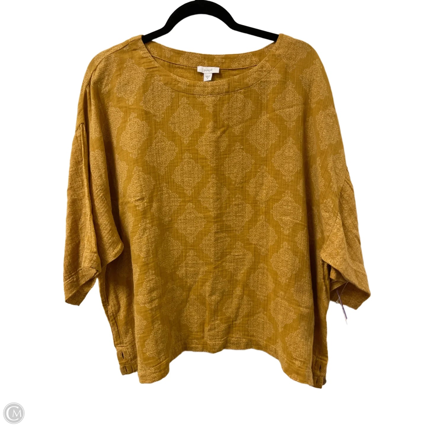 Top Short Sleeve By Pure Jill In Yellow, Size: M