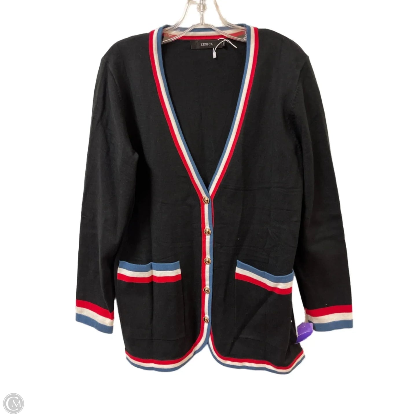 Cardigan By Clothes Mentor In Black, Size: L