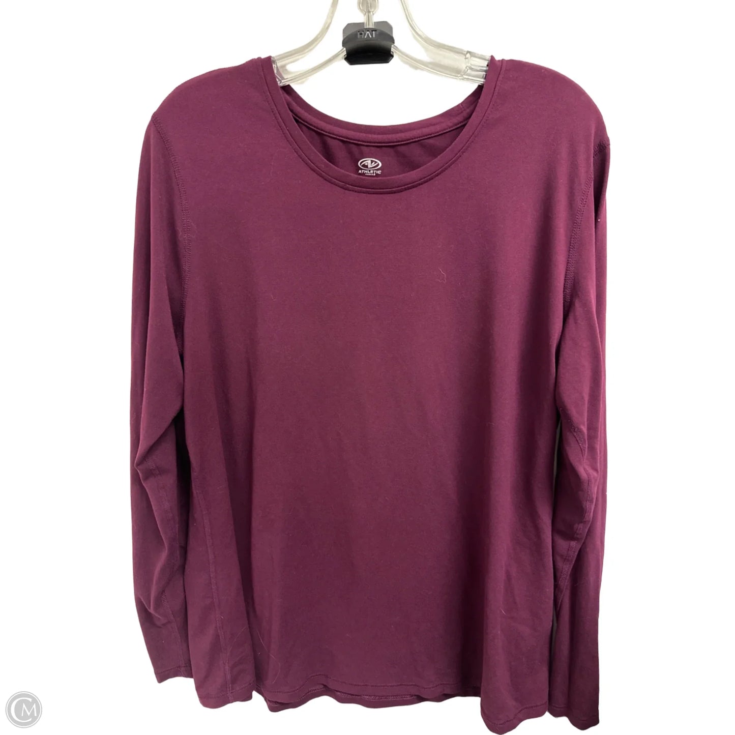 Athletic Top Long Sleeve Crewneck By Athletic Works In Purple, Size: 1x
