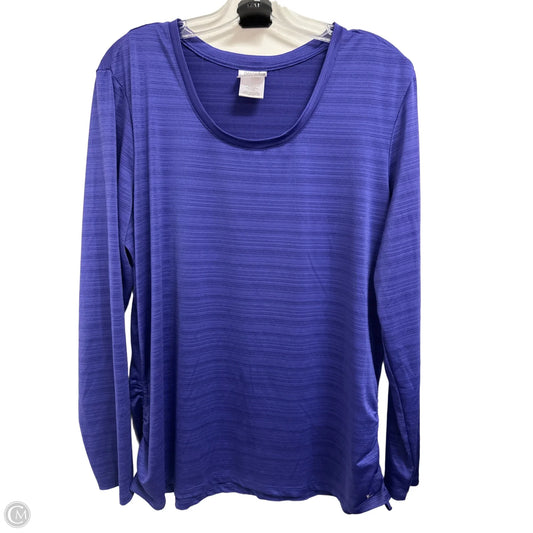 Athletic Top Long Sleeve Crewneck By Danskin In Purple, Size: 1x