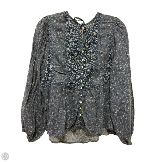 Top Long Sleeve By Old Navy In Blue, Size: Xl