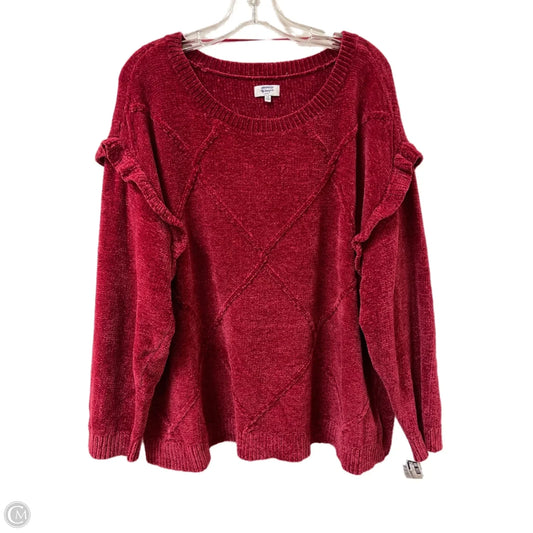 Sweater By Crown And Ivy In Red, Size: 3x