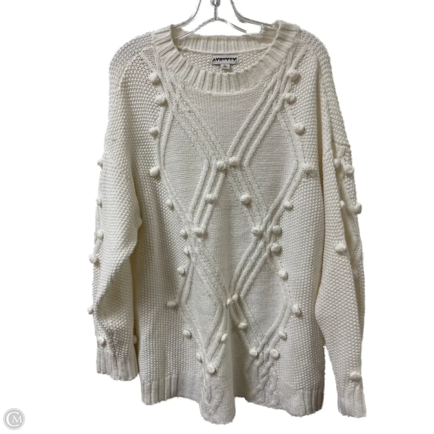 Sweater By Ava & Viv In Cream, Size: 2x