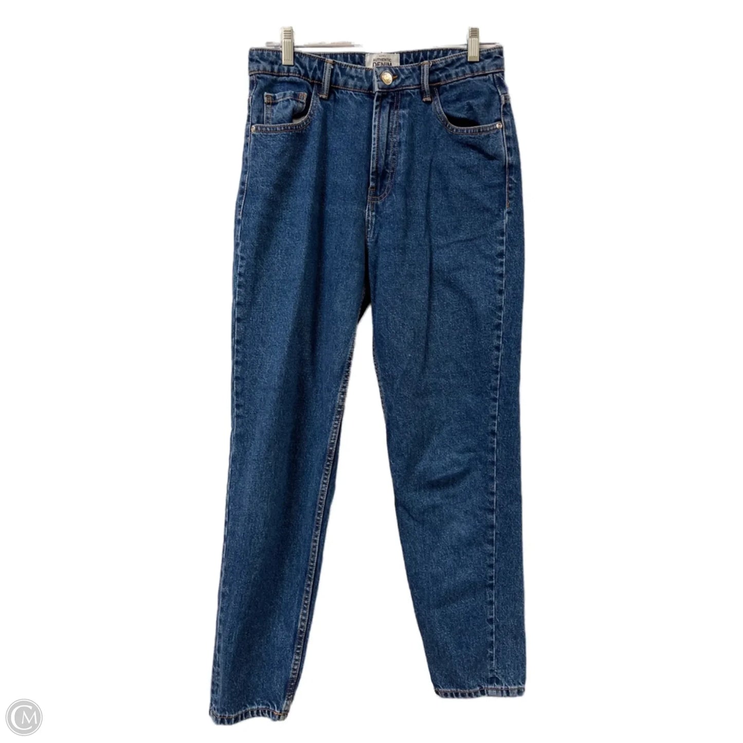 Jeans Straight By Zara In Blue Denim, Size: 4
