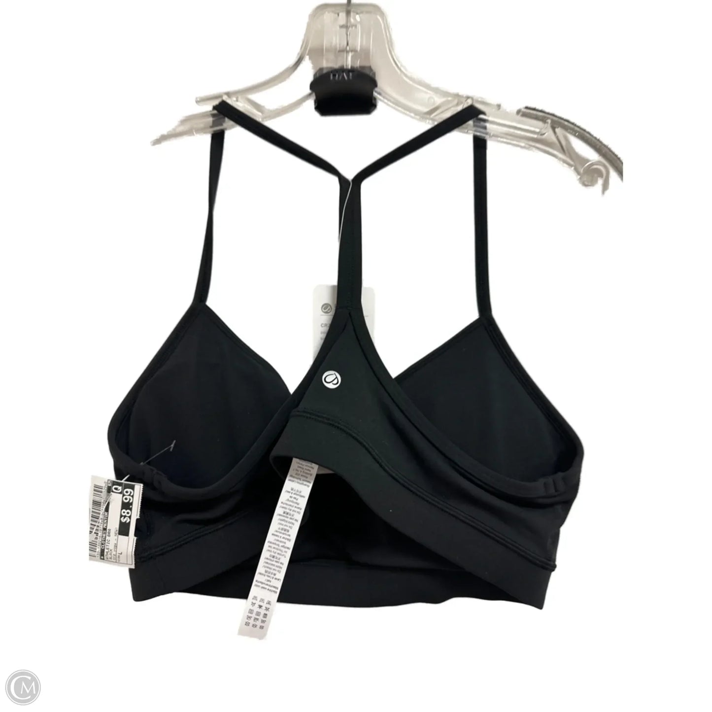 Athletic Bra By Clothes Mentor In Black, Size: L