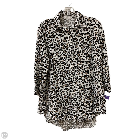 Blouse Long Sleeve By Clothes Mentor In Animal Print, Size: S