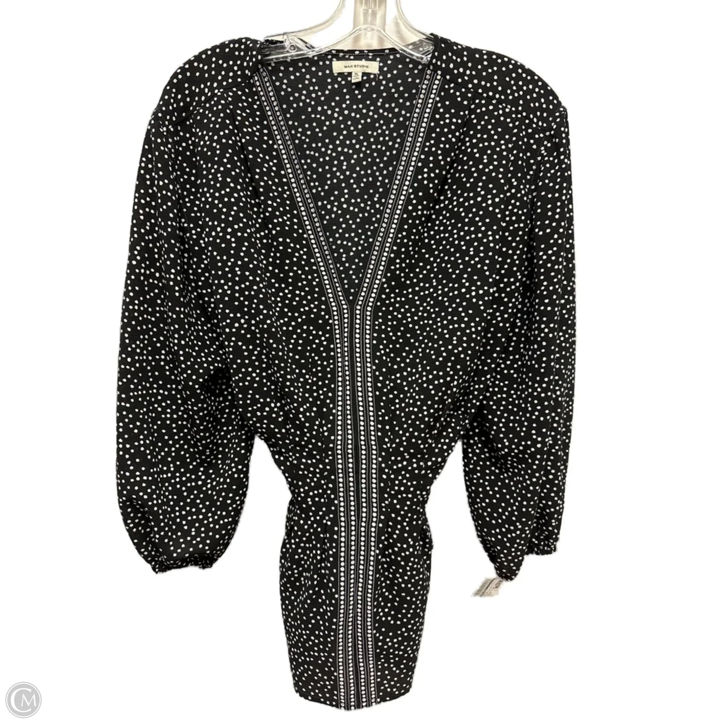 Top Long Sleeve By Max Studio In Polkadot Pattern, Size: Xl