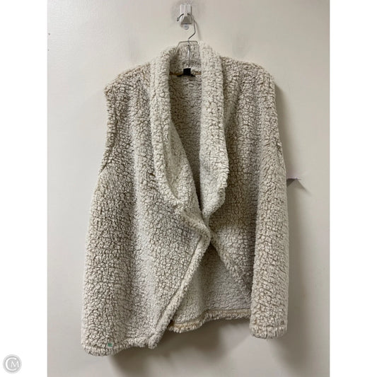 Vest Faux Fur & Sherpa By Eddie Bauer In Cream, Size: L