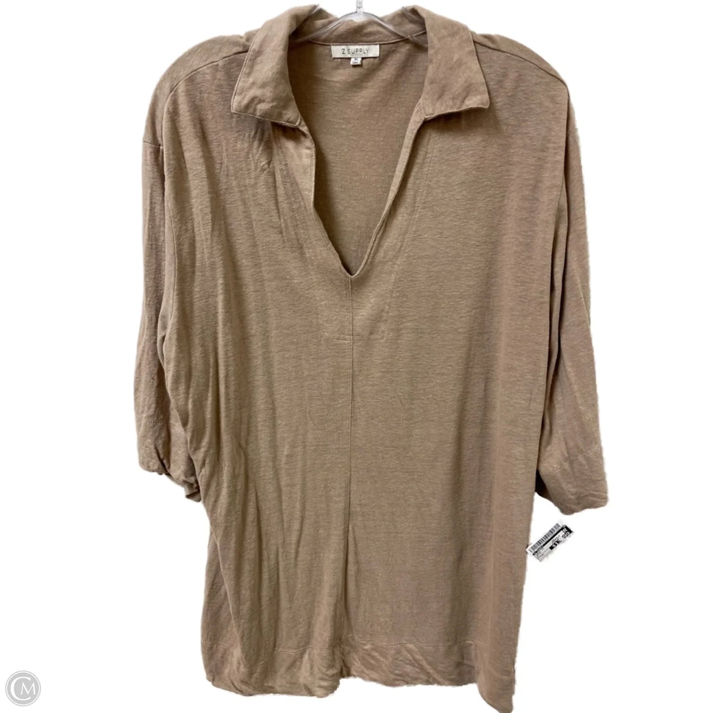 Tunic Short Sleeve By Z Supply In Brown, Size: M