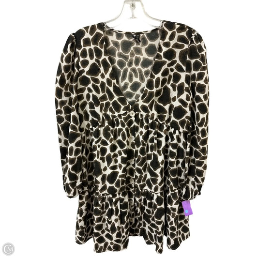 Dress Casual Midi By Clothes Mentor In Animal Print, Size: L