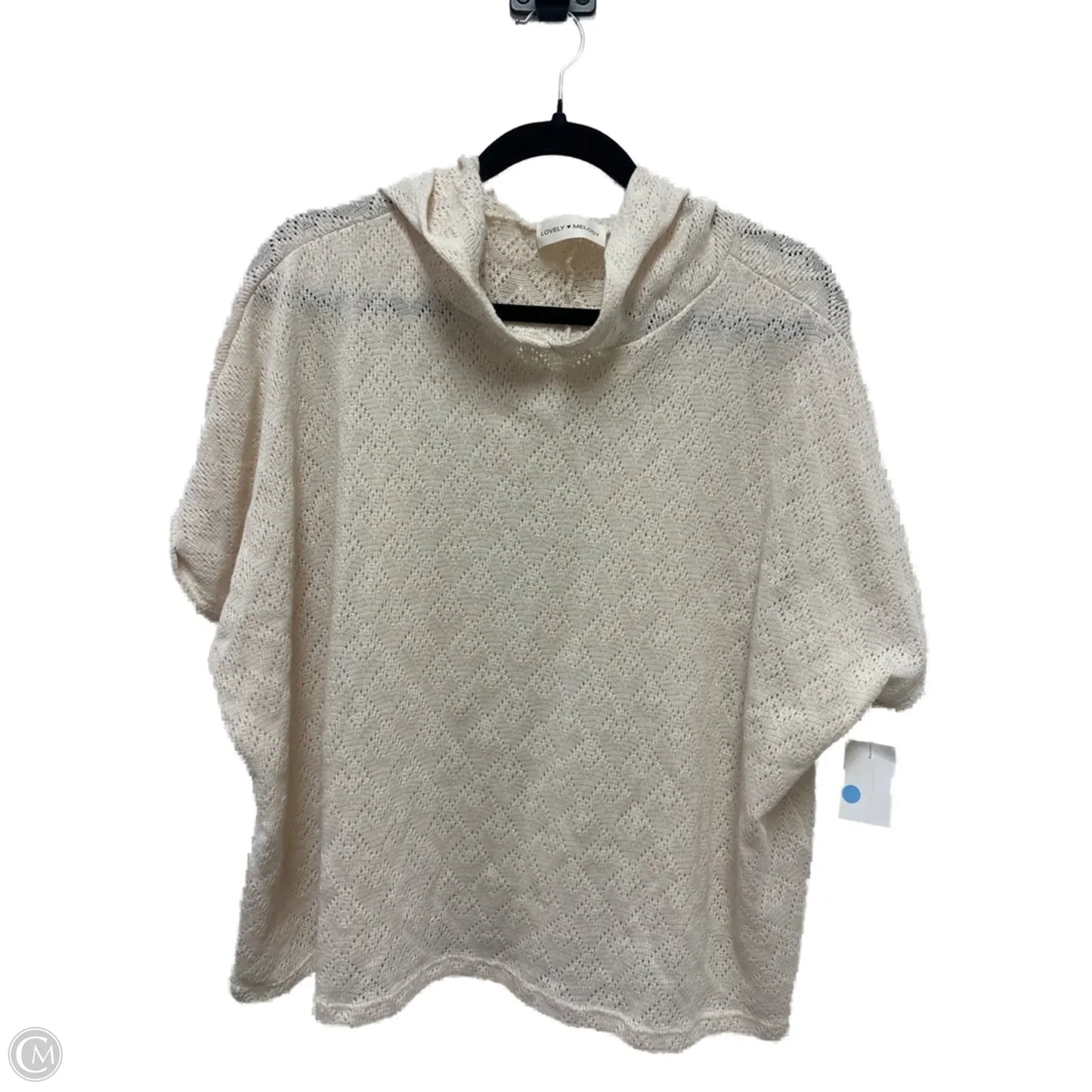 Sweater Short Sleeve By Lovely Melody In Cream, Size: Osfm