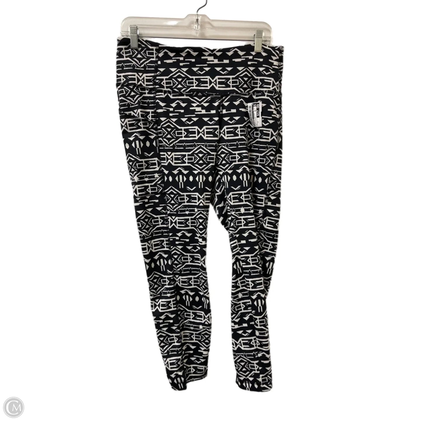 Athletic Leggings By Columbia In Black & White, Size: 12