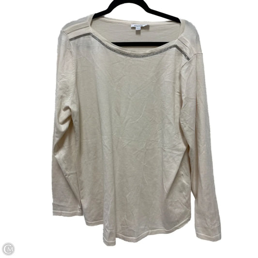 Sweater By Chicos In Cream, Size: Xl