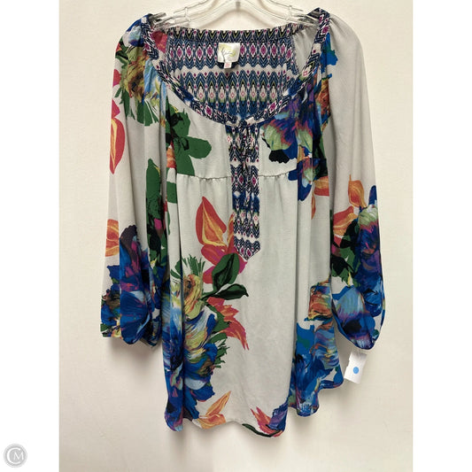 Top Long Sleeve By Clothes Mentor In Multi-colored, Size: 3x