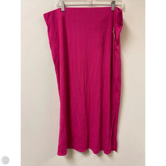 Skirt Maxi By Loft In Pink, Size: Xl