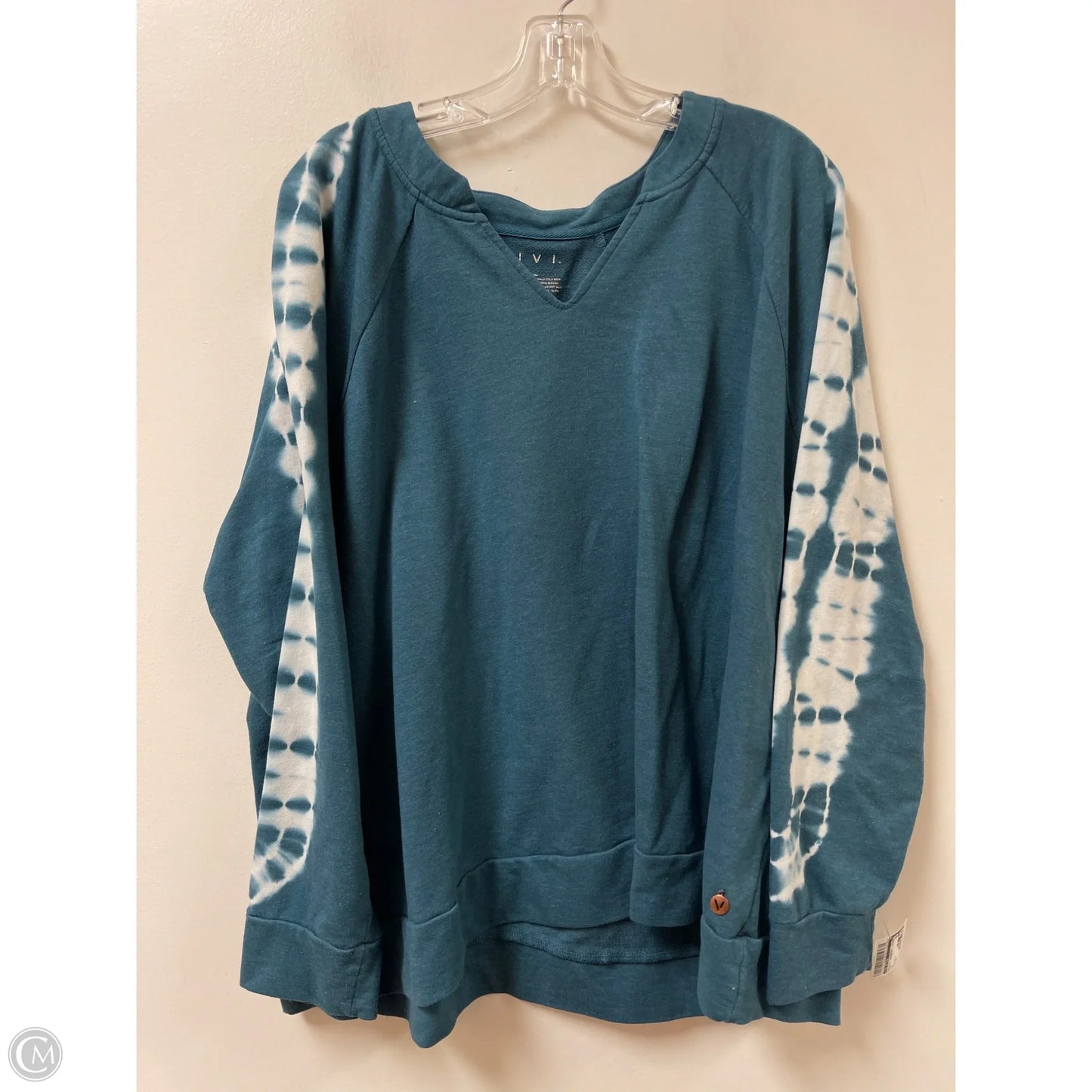 Athletic Sweatshirt Crewneck By Livi Active In Blue, Size: 3x