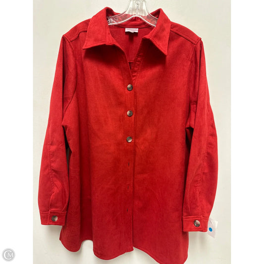 Coat Other By Avenue In Red, Size: 1x