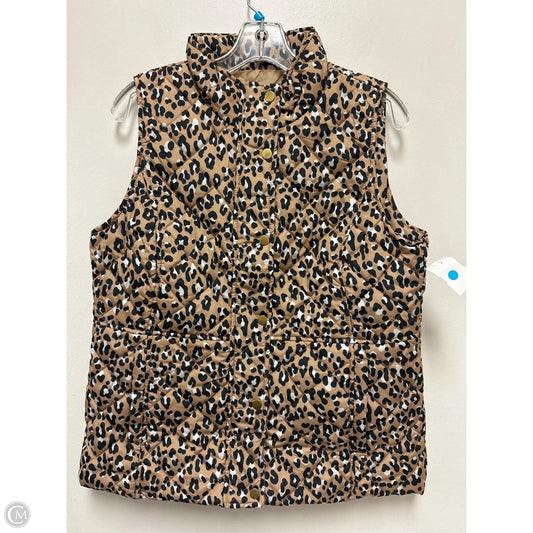 Vest Puffer & Quilted By Kim Rogers In Animal Print, Size: M