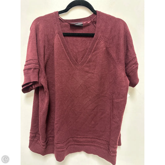 Top Short Sleeve By Lane Bryant In Red, Size: 3x